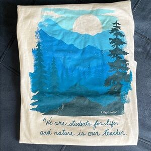 Life Is Good Blue and White Nature Tee